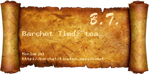 Barchet Timótea névjegykártya
